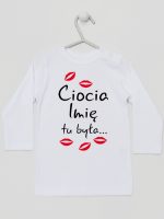 ciocia tu była z całusami koszulka z długim rękawem kolor biały 185