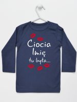ciocia tu była z całusami koszulka z długim rękawem kolor granatowy 185