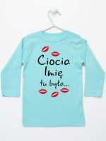 ciocia tu była z całusami koszulka z długim rękawem kolor miętowy 185