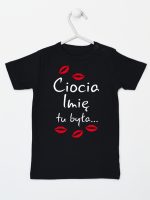 ciocia tu była z całusami koszulka z krótkim rękawem kolor czarny 185