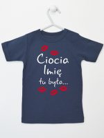 ciocia tu była z całusami koszulka z krótkim rękawem kolor granatowy 185