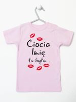 ciocia tu była z całusami koszulka z krótkim rękawem kolor różowy 185