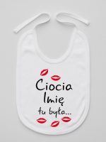 ciocia tu była z całusami śliniak niemowlęcy kolor biały 185