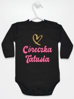 cóerczka tatusia z sercem body z długim rękawem kolor czarny 245 cóerczka tatusia z sercem body z długim rękawem kolor czarny 245