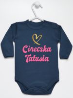 cóerczka tatusia z sercem body z długim rękawem kolor granatowy 245 cóerczka tatusia z sercem body z długim rękawem kolor granatowy 245