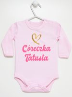 cóerczka tatusia z sercem body z długim rękawem kolor różowy 245 cóerczka tatusia z sercem body z długim rękawem kolor różowy 245