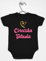 cóerczka tatusia z sercem body z krótkim rękawem kolor czarny 245 cóerczka tatusia z sercem body z krótkim rękawem kolor czarny 245
