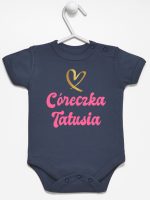 cóerczka tatusia z sercem body z krótkim rękawem kolor granatowy 245 cóerczka tatusia z sercem body z krótkim rękawem kolor granatowy 245
