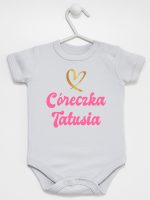cóerczka tatusia z sercem body z krótkim rękawem kolor szary 245 cóerczka tatusia z sercem body z krótkim rękawem kolor szary 245