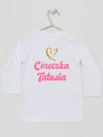 cóerczka tatusia z sercem koszulka z długim rękawem kolor biały 245 cóerczka tatusia z sercem koszulka z długim rękawem kolor biały 245