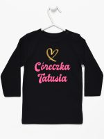 cóerczka tatusia z sercem koszulka z długim rękawem kolor czarny 245 cóerczka tatusia z sercem koszulka z długim rękawem kolor czarny 245