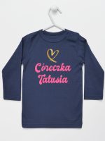cóerczka tatusia z sercem koszulka z długim rękawem kolor granatowy 245 cóerczka tatusia z sercem koszulka z długim rękawem kolor granatowy 245