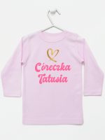 cóerczka tatusia z sercem koszulka z długim rękawem kolor różowy 245 cóerczka tatusia z sercem koszulka z długim rękawem kolor różowy 245