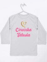 cóerczka tatusia z sercem koszulka z długim rękawem kolor szary 245 cóerczka tatusia z sercem koszulka z długim rękawem kolor szary 245