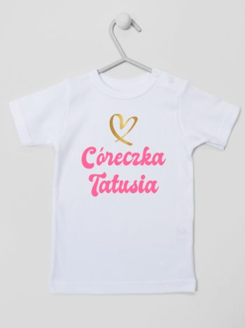 cóerczka tatusia z sercem koszulka z krótkim rękawem kolor biały 245