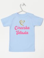 cóerczka tatusia z sercem koszulka z krótkim rękawem kolor błękitny 245 cóerczka tatusia z sercem koszulka z krótkim rękawem kolor błękitny 245