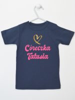 cóerczka tatusia z sercem koszulka z krótkim rękawem kolor granatowy 245 cóerczka tatusia z sercem koszulka z krótkim rękawem kolor granatowy 245