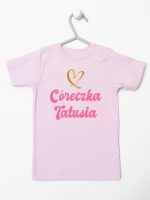 cóerczka tatusia z sercem koszulka z krótkim rękawem kolor różowy 245 cóerczka tatusia z sercem koszulka z krótkim rękawem kolor różowy 245
