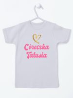 cóerczka tatusia z sercem koszulka z krótkim rękawem kolor szary 245 cóerczka tatusia z sercem koszulka z krótkim rękawem kolor szary 245
