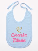 cóerczka tatusia z sercem śliniak niemowlęcy kolor błękitny 245