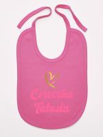 cóerczka tatusia z sercem śliniak niemowlęcy kolor ciemny różowy 245