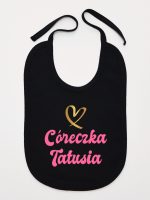 cóerczka tatusia z sercem śliniak niemowlęcy kolor czarny 245