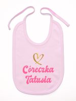 cóerczka tatusia z sercem śliniak niemowlęcy kolor różowy 245