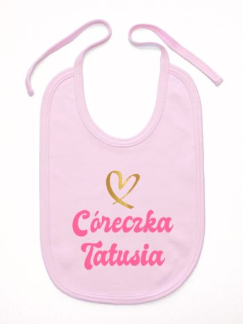 cóerczka tatusia z sercem śliniak niemowlęcy kolor różowy 245