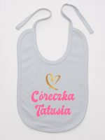 cóerczka tatusia z sercem śliniak niemowlęcy kolor szary 245