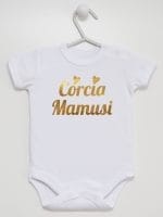 córcia mamusi nadruk złoty body z krótkim rękawem kolor biały 042