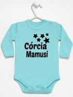 córcia mamusi z gwiazdkami body z długim rękawem kolor miętowy 072