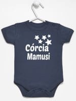 córcia mamusi z gwiazdkami body z krótkim rękawem kolor granatowy 072