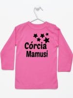 córcia mamusi z gwiazdkami koszulka z długim rękawem kolor ciemny różowy 072