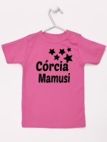 córcia mamusi z gwiazdkami koszulka z krótkim rękawem kolor ciemny różowy 072