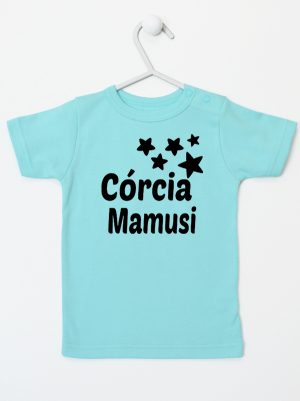 córcia mamusi z gwiazdkami koszulka z krótkim rękawem kolor miętowy 072