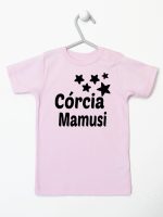 córcia mamusi z gwiazdkami koszulka z krótkim rękawem kolor różowy 072