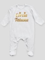 córcia tatusia nadruk złoty pajacyk śpioszek ze stópkami 041