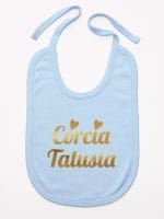 córcia tatusia nadruk złoty śliniak niemowlęcy kolor błękitny 041