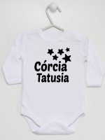 córcia tatusia z gwiazdkami body z długim rękawem kolor biały 078