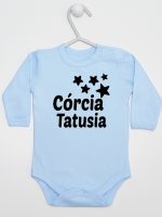 córcia tatusia z gwiazdkami body z długim rękawem kolor błękitny 078
