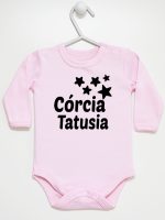 córcia tatusia z gwiazdkami body z długim rękawem kolor różowy 078