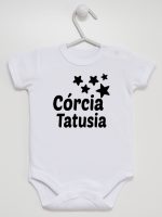 córcia tatusia z gwiazdkami body z krótkim rękawem kolor biały 078