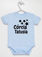 córcia tatusia z gwiazdkami body z krótkim rękawem kolor błękitny 078