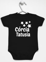 córcia tatusia z gwiazdkami body z krótkim rękawem kolor czarny 078