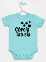 córcia tatusia z gwiazdkami body z krótkim rękawem kolor miętowy 078