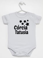 córcia tatusia z gwiazdkami body z krótkim rękawem kolor szary 078