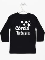 córcia tatusia z gwiazdkami koszulka z długim rękawem kolor czarny 078