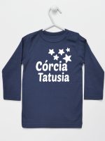 córcia tatusia z gwiazdkami koszulka z długim rękawem kolor granatowy 078