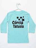 córcia tatusia z gwiazdkami koszulka z długim rękawem kolor miętowy 078