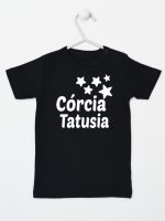 córcia tatusia z gwiazdkami koszulka z krótkim rękawem kolor czarny 078
